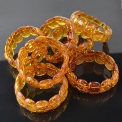 Cognac large natural Baltic amber new bracelet